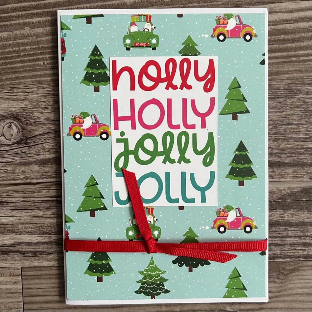 Handmade Christmas Holiday Gnome Greeting Cards Set of 12 5”x7” With Envelopes